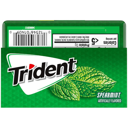 Trident Spearmint Xylitol Gum – After-Dinner Wellness Pick for Lower-Calorie, Sugar-Free Refreshment