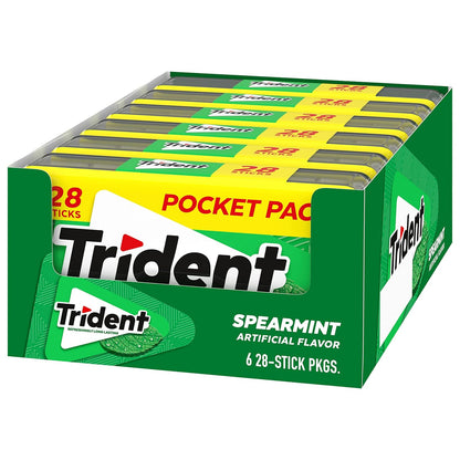 Trident Spearmint Xylitol Gum – After-Dinner Wellness Pick for Lower-Calorie, Sugar-Free Refreshment