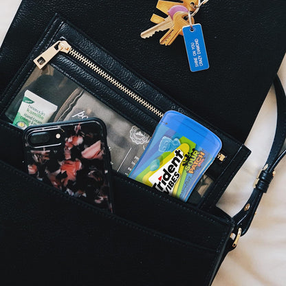 Trident Vibes SOUR PATCH KIDS Blue Raspberry Sugar-Free Chewing Gum – Briefcase and Car Cup Holder Travel Pack, 160 Pieces