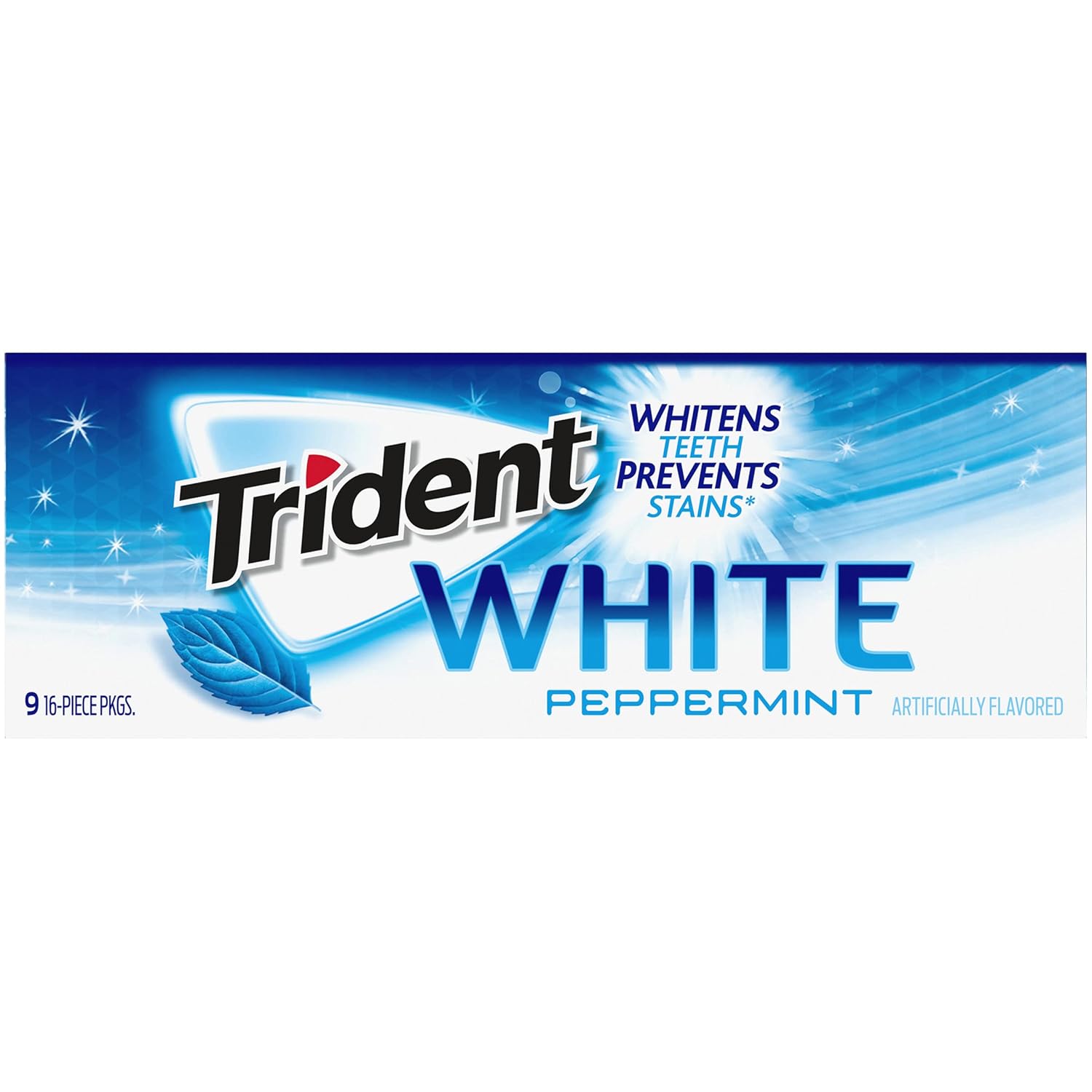 Trident White Sugar-Free Gum – Daily Oral Wellness Ritual for Calming Breath Confidence, Peppermint, Spearmint, Wintergreen