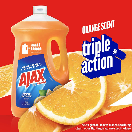 triple-action formula: cuts grease, leaves dishes sparkling clean, fights odors