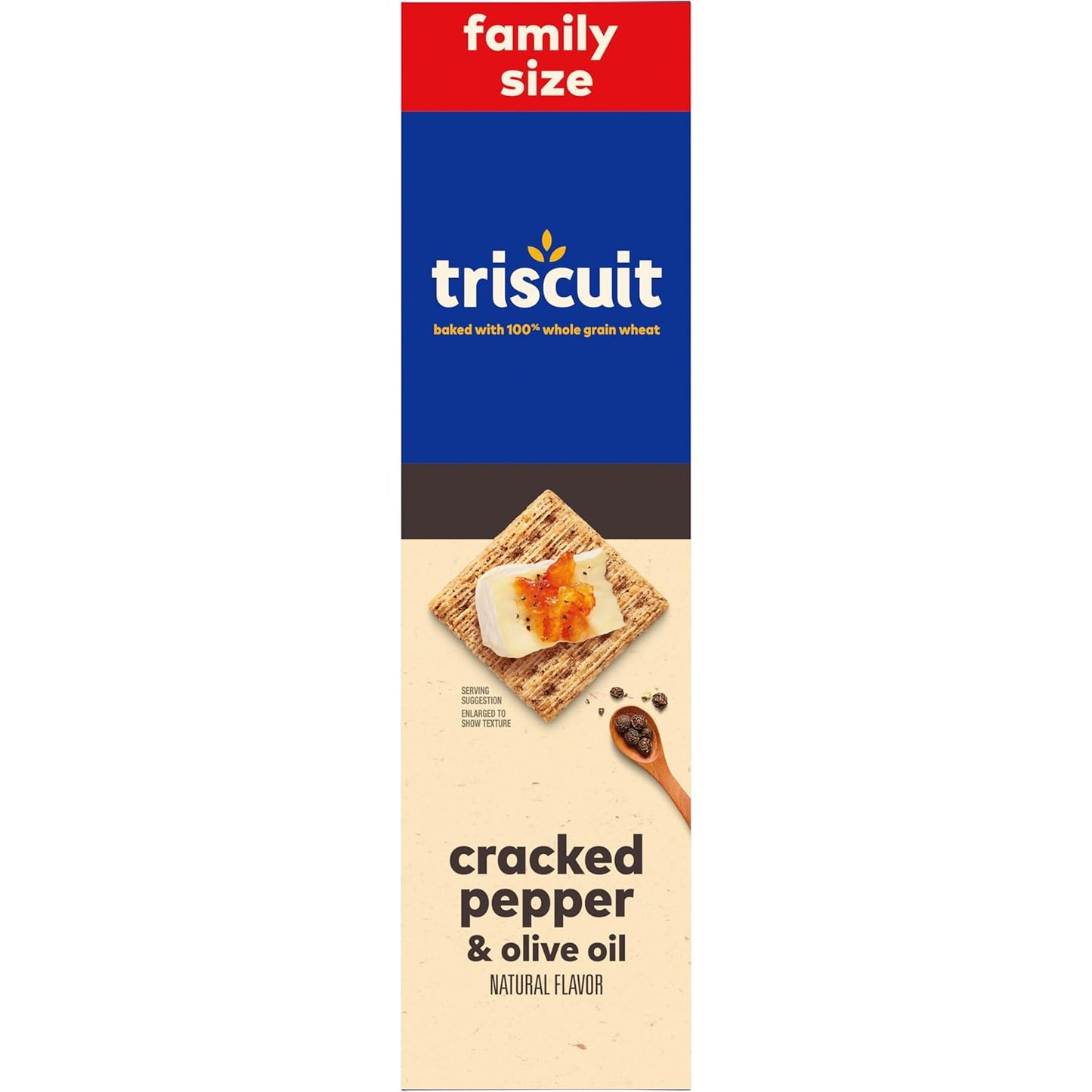 Triscuit Cracked Pepper & Olive Oil Crackers – Non-GMO Whole Grain Snack for Clean-Eating Pantry