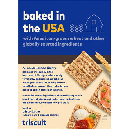 Triscuit Cracked Pepper & Olive Oil Crackers – Non-GMO Whole Grain Snack for Clean-Eating Pantry