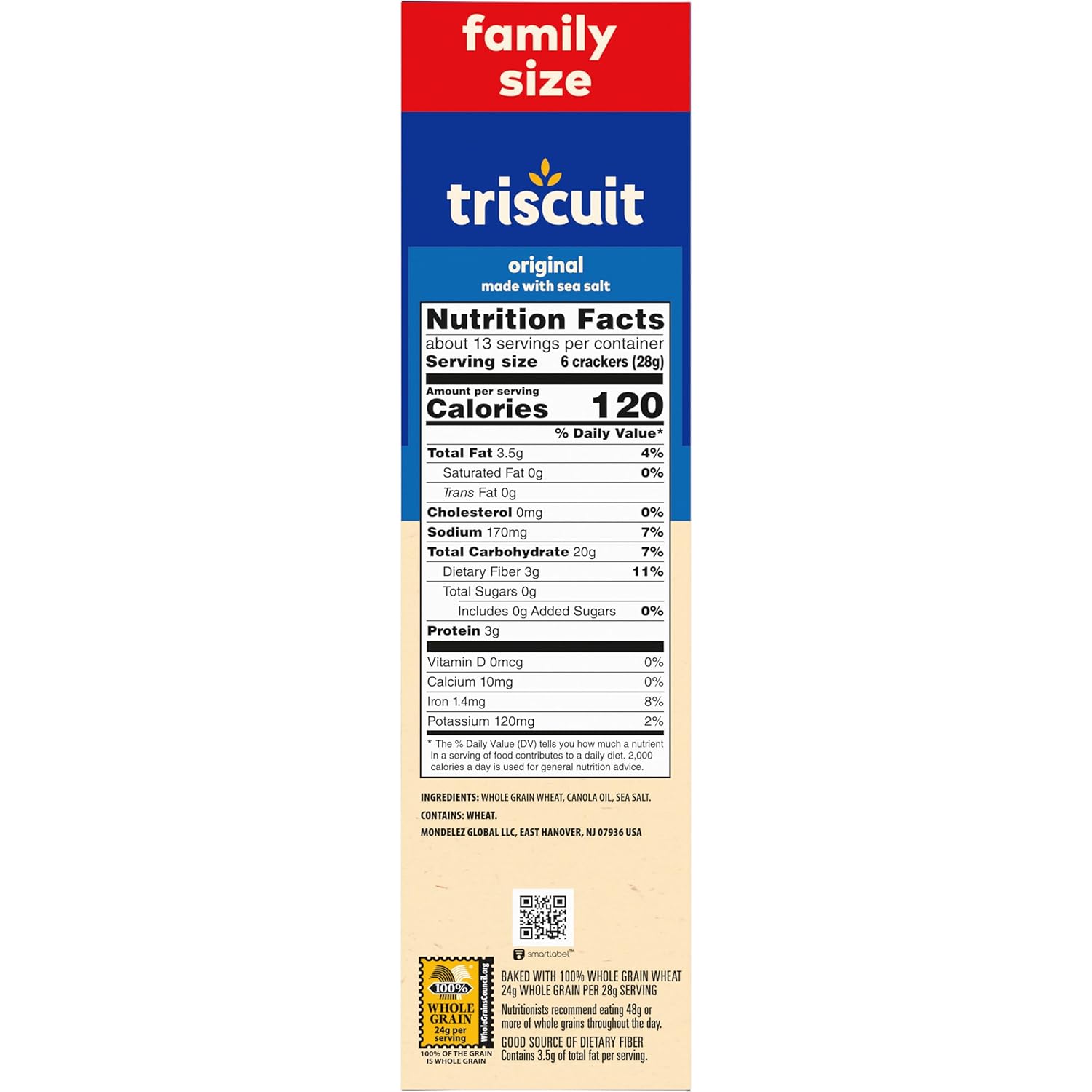 Triscuit Original Whole Grain Wheat Crackers – Mindful Snacking for Home Kitchen and Office Desk, 12.5 oz