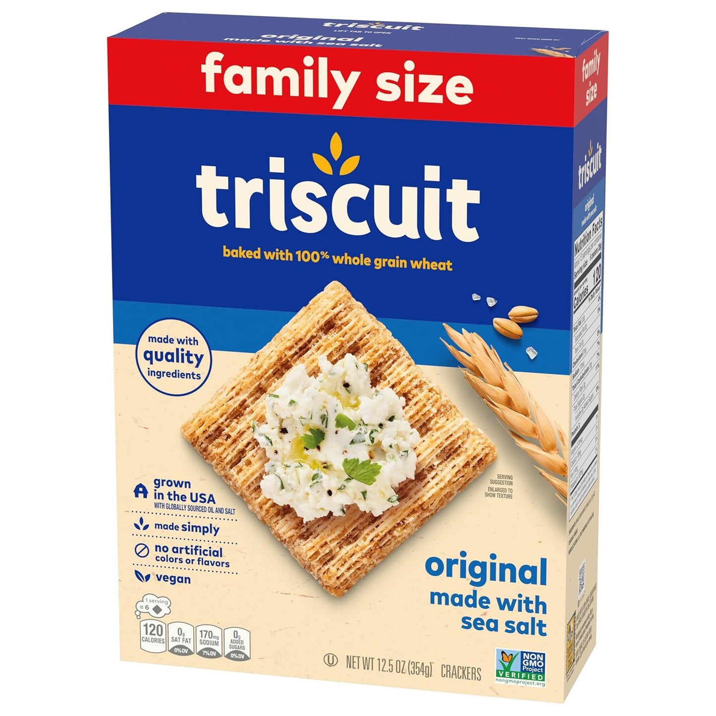 Triscuit Original Whole Grain Wheat Crackers – Mindful Snacking for Home Kitchen and Office Desk, 12.5 oz