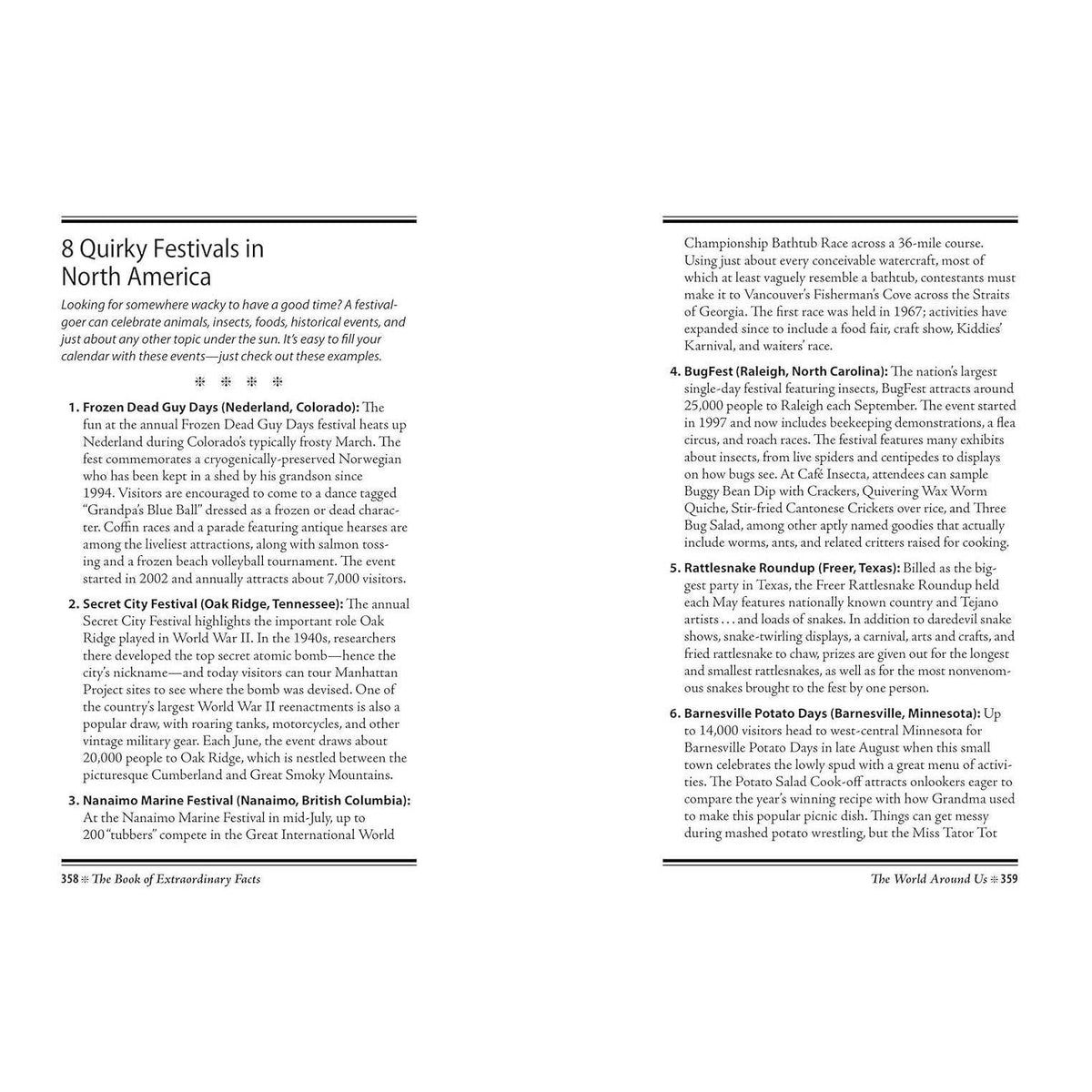 trivia-style short entries designed for casual, dip-in reading sessions