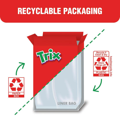 Trix Fruity Breakfast Cereal – Whole Grain Cereal with Vitamins and Minerals for Balanced Mornings