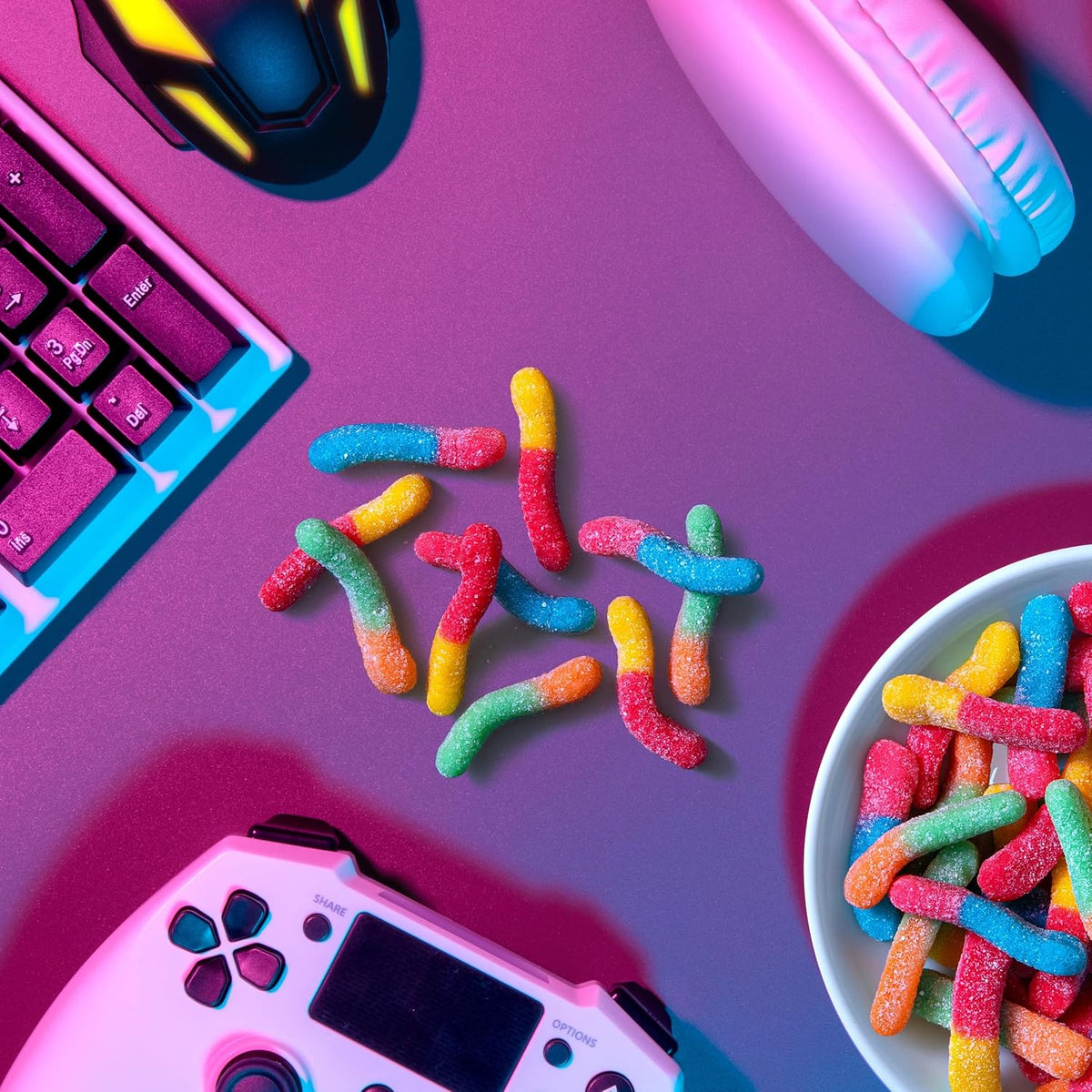 Trolli Sour Brite Crawlers Gummy Worms – Fun Stocking Stuffer and Holiday Candy Gift for Teens