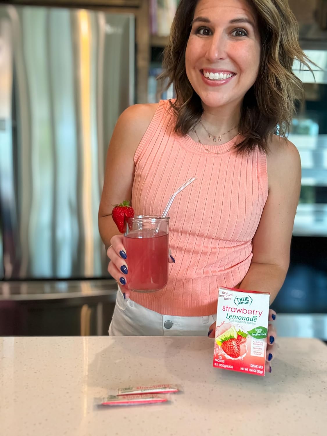 True Citrus True Lemon Strawberry Lemonade Water Enhancer – Daily Hydration Ritual for Low-Calorie Wellness Routines