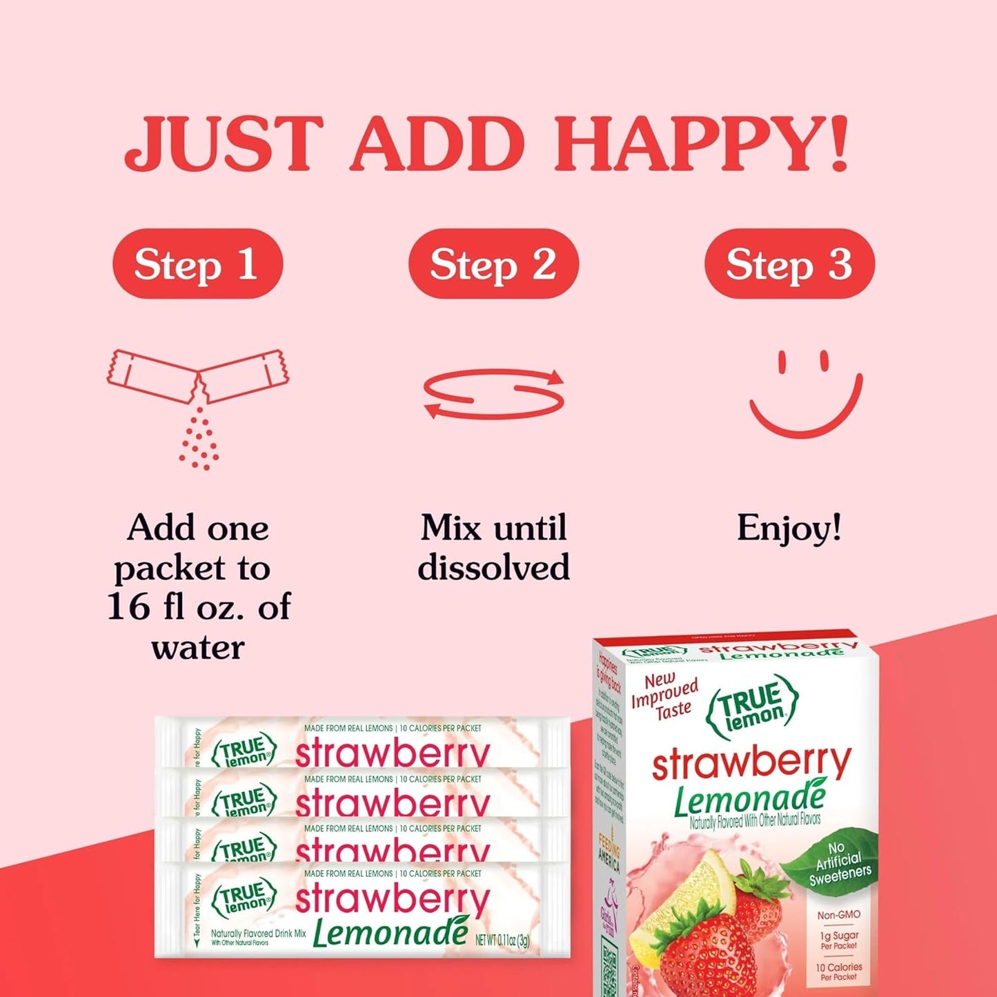 True Citrus True Lemon Strawberry Lemonade Water Enhancer – Daily Hydration Ritual for Low-Calorie Wellness Routines