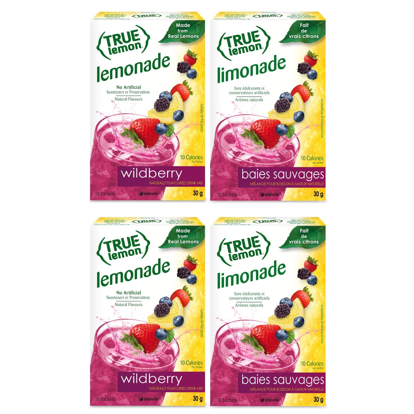 TRUE LEMON Crystalized Lemon Packets – Office Breakroom Hydration Supply for Focused Workdays