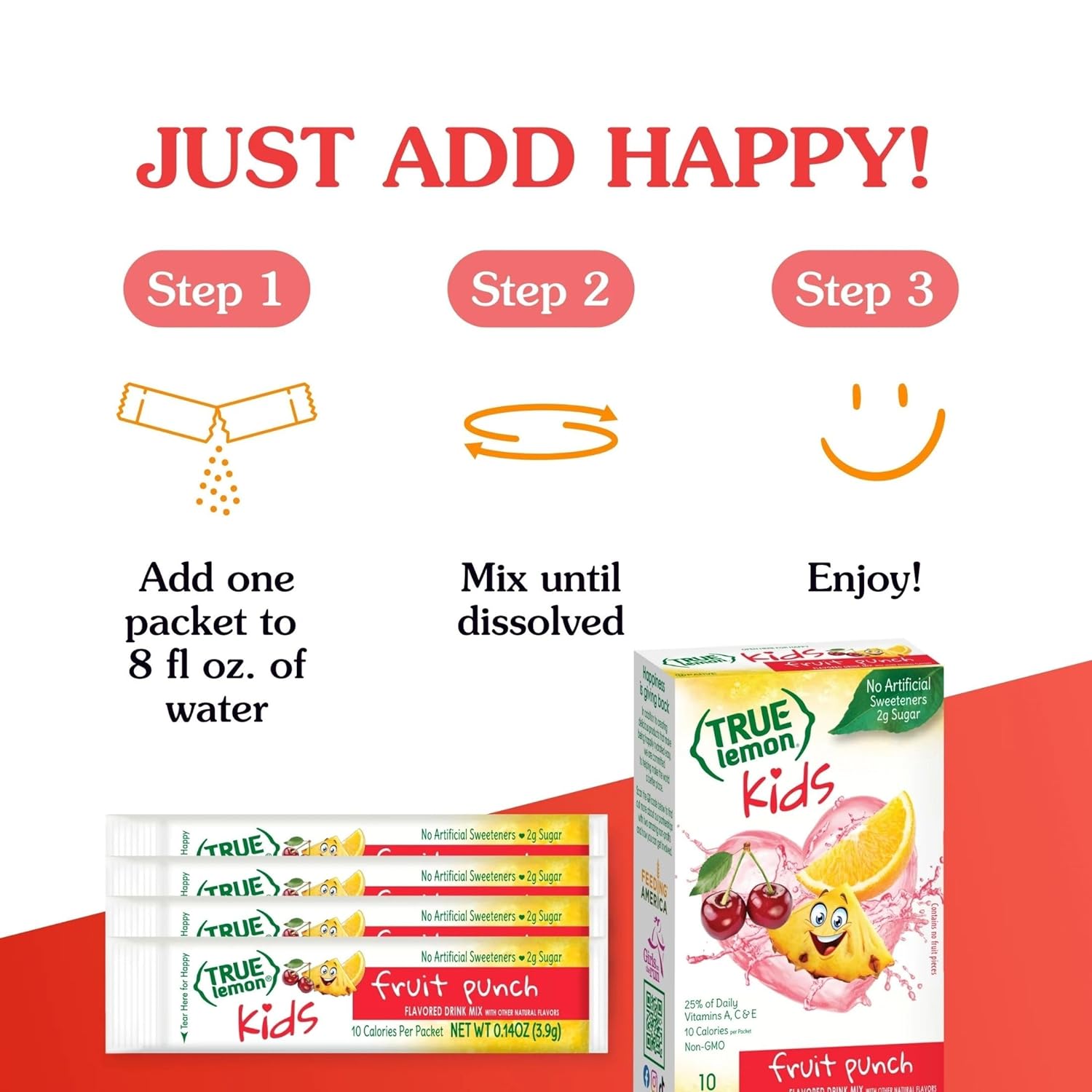 True Lemon Stevia-Sweetened Hydration Packets – Low-Sugar Vitamin Drink Mix for Mindful Family Wellness Routines