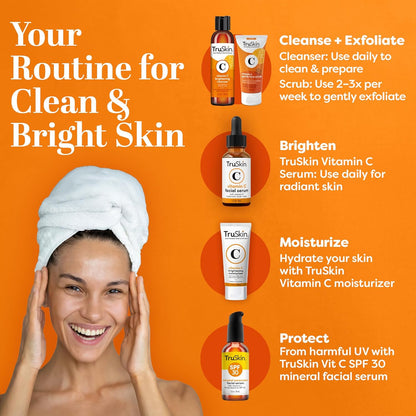 TruSkin Brightening Facial Cleanser – Refresh & Renew with Vitamins C & E Daily