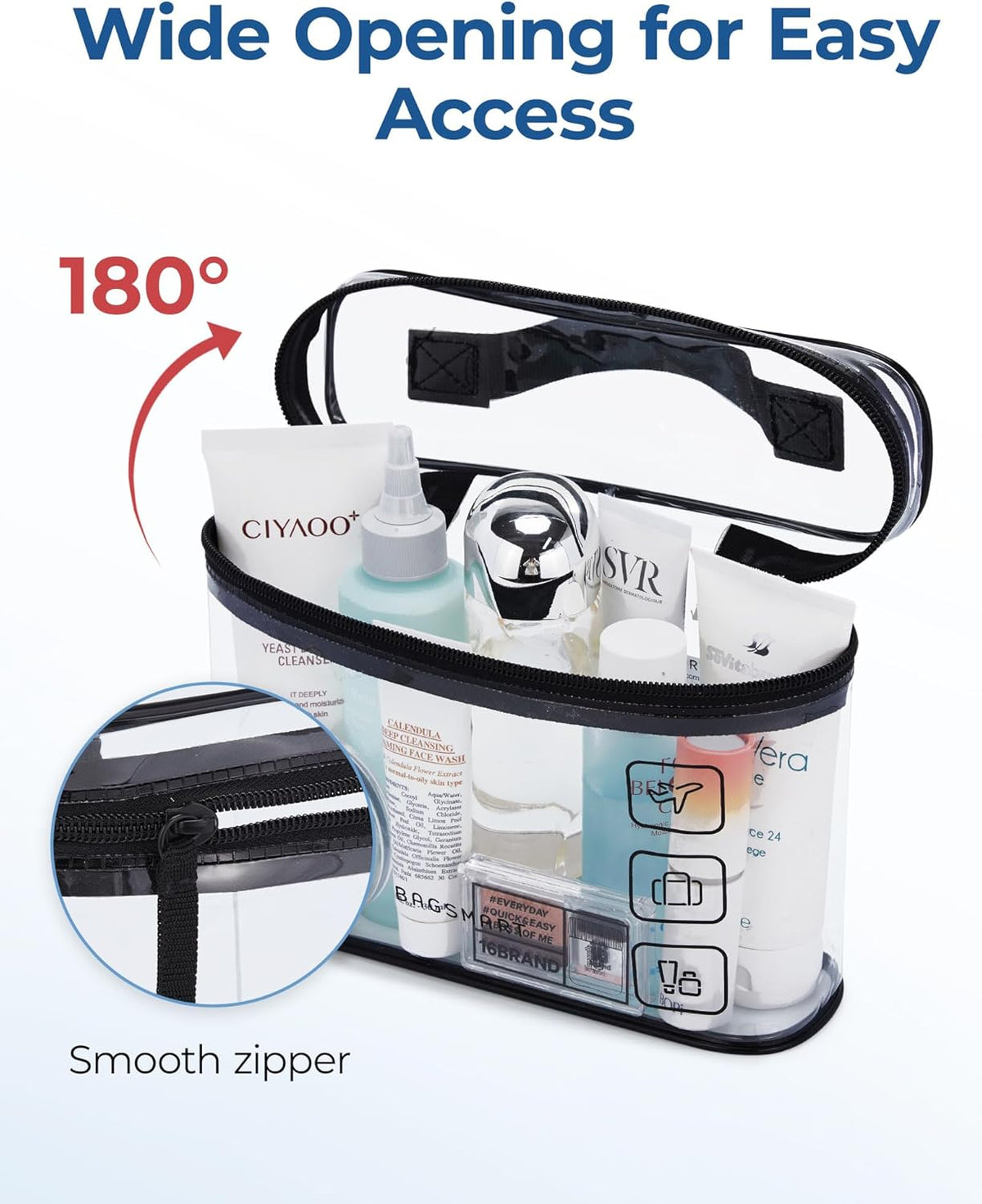 tsa 3-1-1 quart-size compliant dimensions (8.5"l x 3"w x 6.3"h)