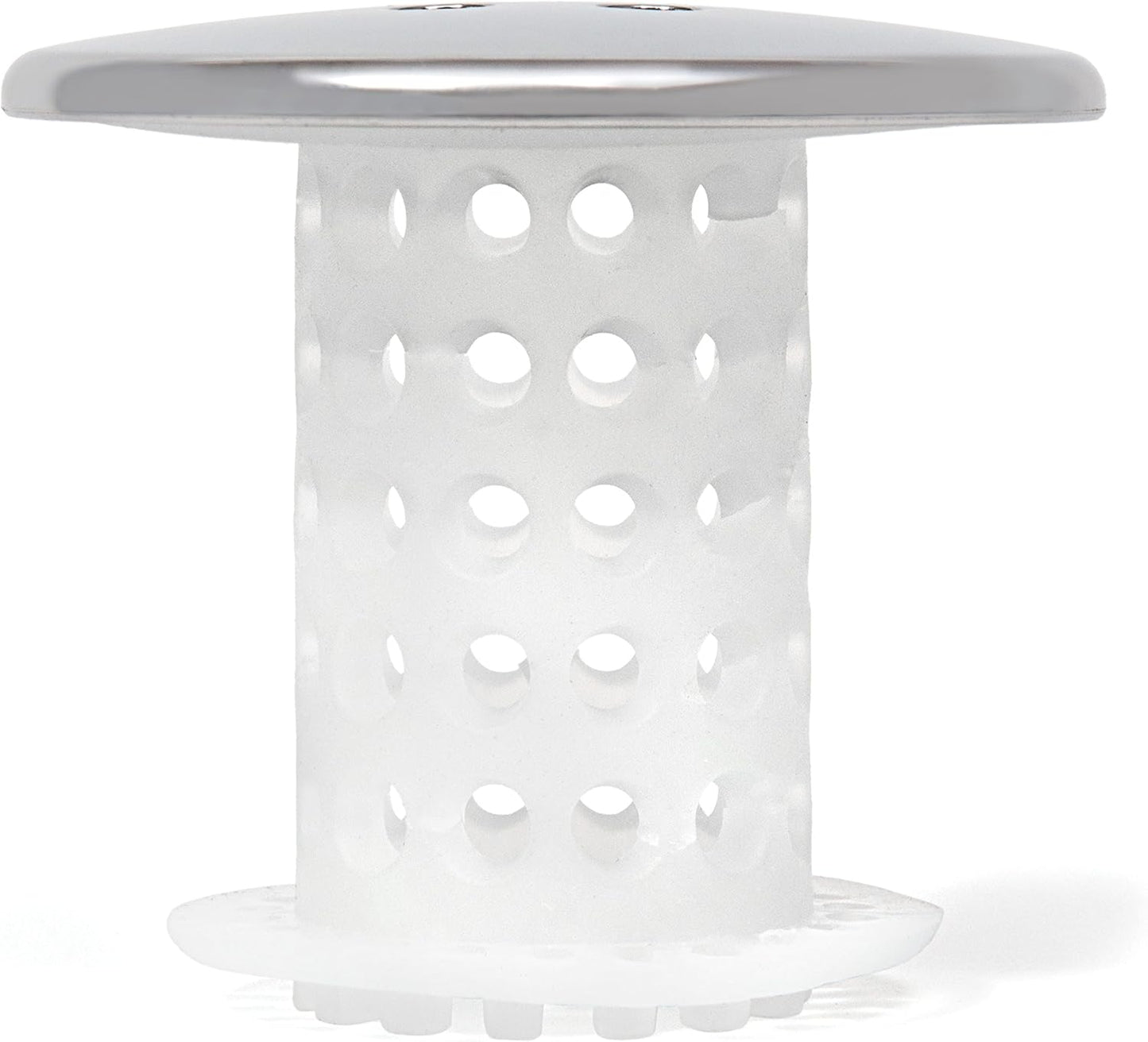 TubShroom Tub Drain Hair Catcher - Chrome Finish Bathroom Decor Accessory, Concealed In-Drain Design for Modern Showers