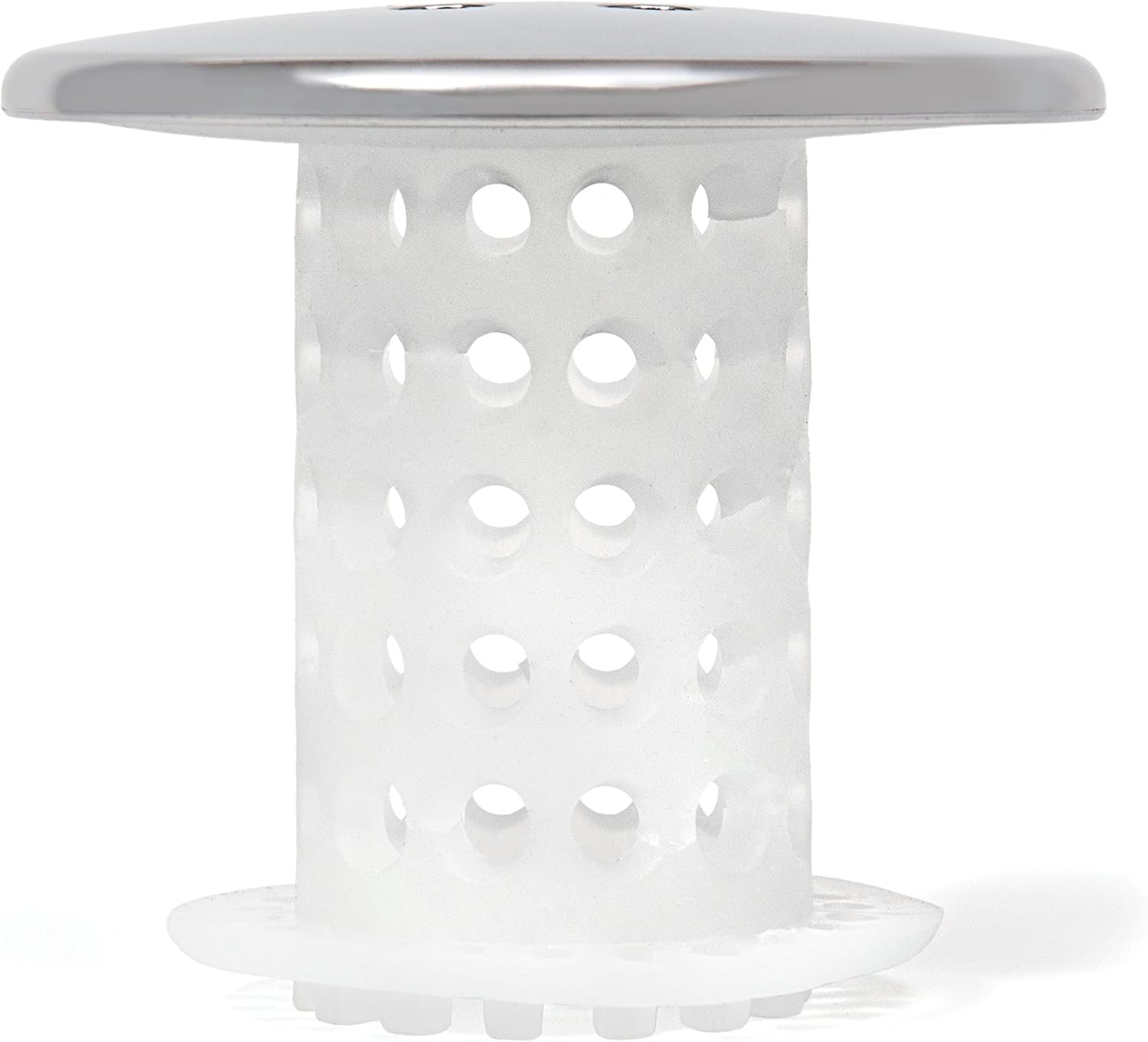 TubShroom Tub Drain Hair Catcher - Chrome Finish Bathroom Decor Accessory, Concealed In-Drain Design for Modern Showers