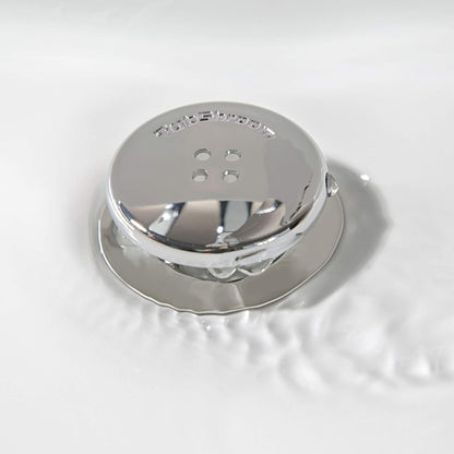 TubShroom Tub Drain Hair Catcher - Chrome Finish Bathroom Decor Accessory, Concealed In-Drain Design for Modern Showers