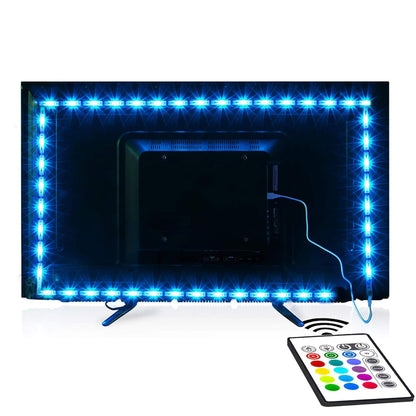 Tv Led Backlight,Maylit 14.3ft Led Strip Lights for 65-75in Tv,USB Powered Tv Lights kit with Remote,RGB Bias Lighting for Room Decor