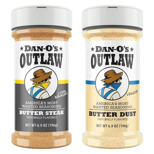 two-bottle combo including butter dust and butter steak varieties