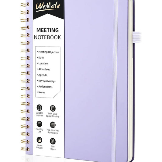 two built-in agenda templates with action item tracking (task/owner/deadline)