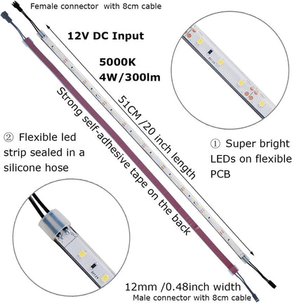 two color temperature variants: warm white 2700k and daylight 5000k