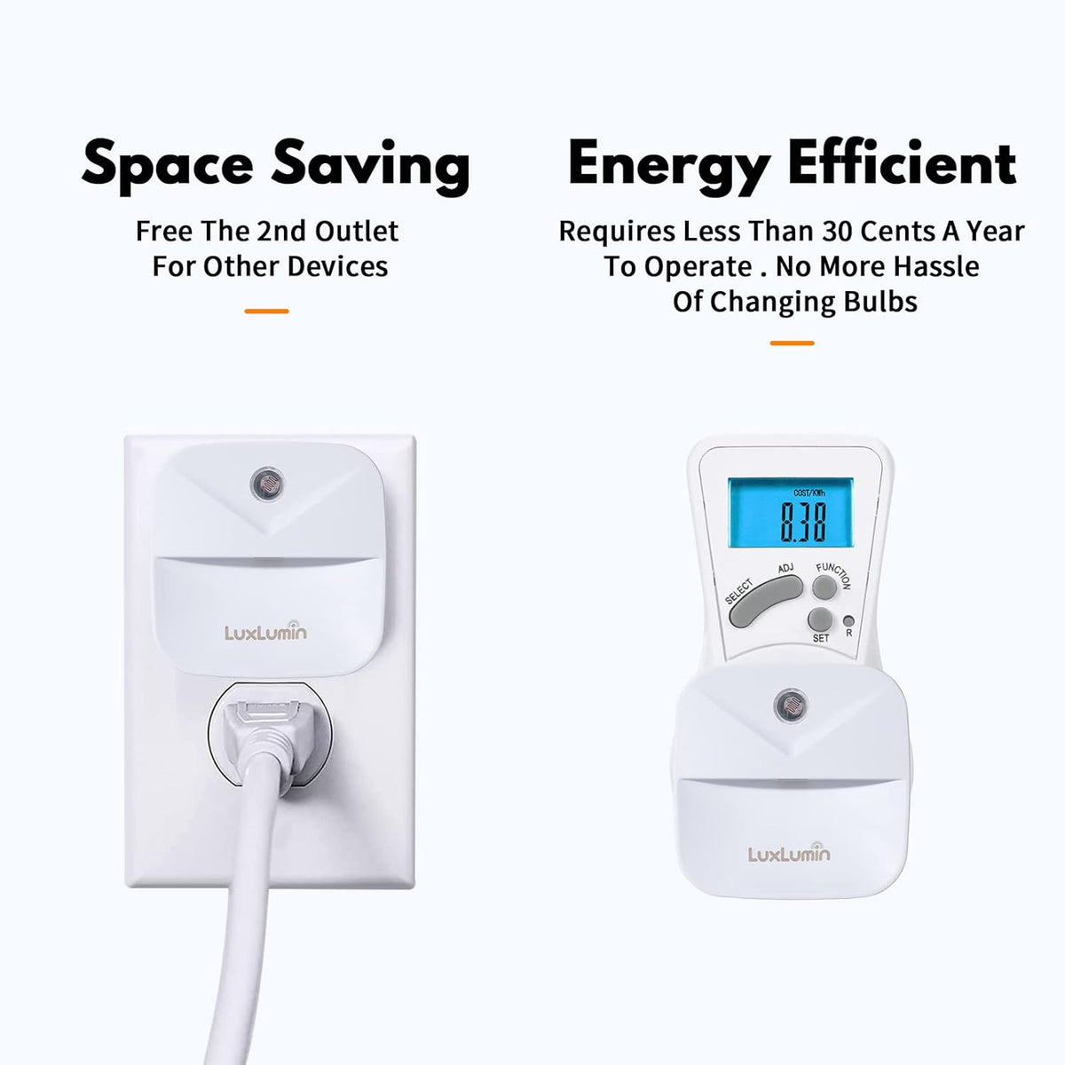 two color temperature variants: warm white (cozy) and daylight white 5000k (crisp)