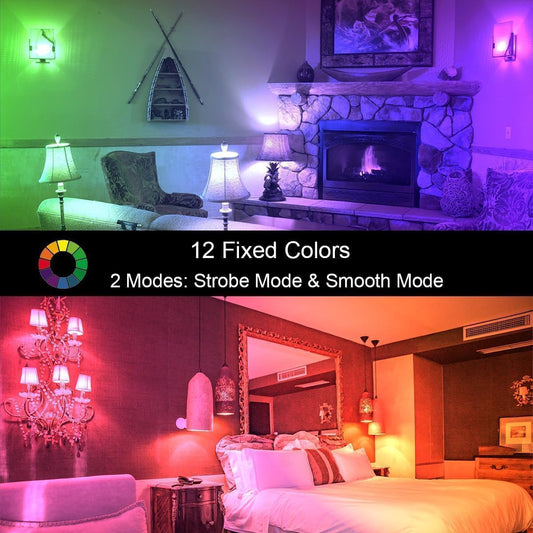 two dynamic lighting modes: flash and smooth color cycling