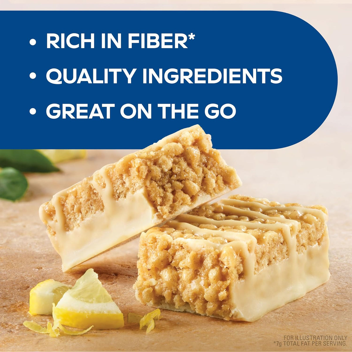 two flavor variants in the product line: lemon bar and caramel chocolate nut roll