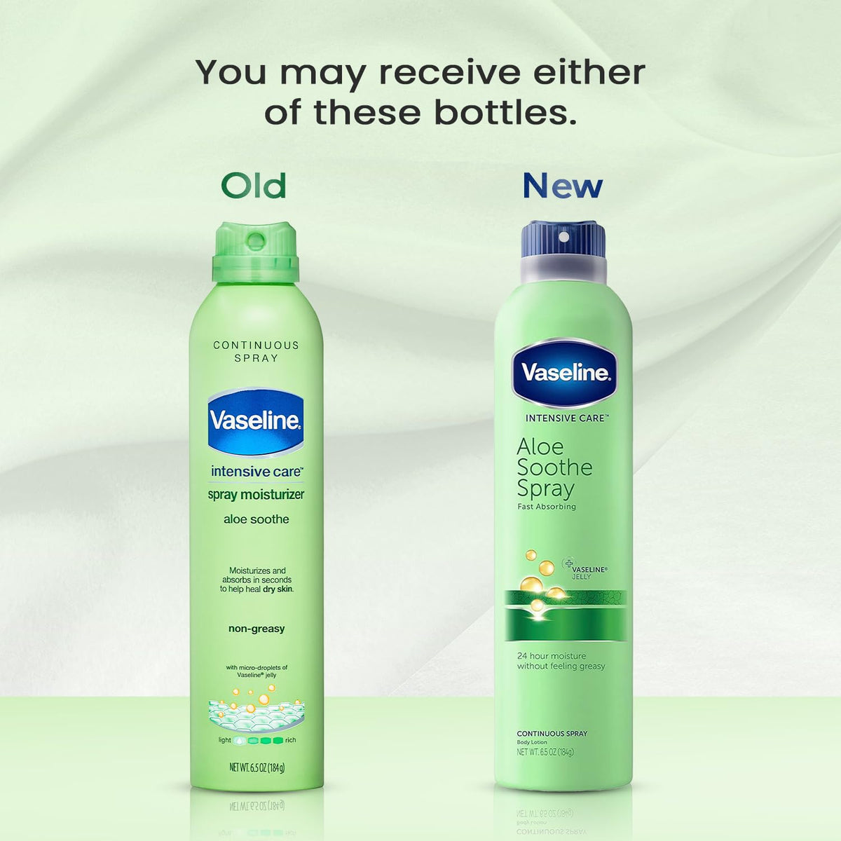 two formulas: cocoa butter (deep nourishment) and aloe (calming/soothing)