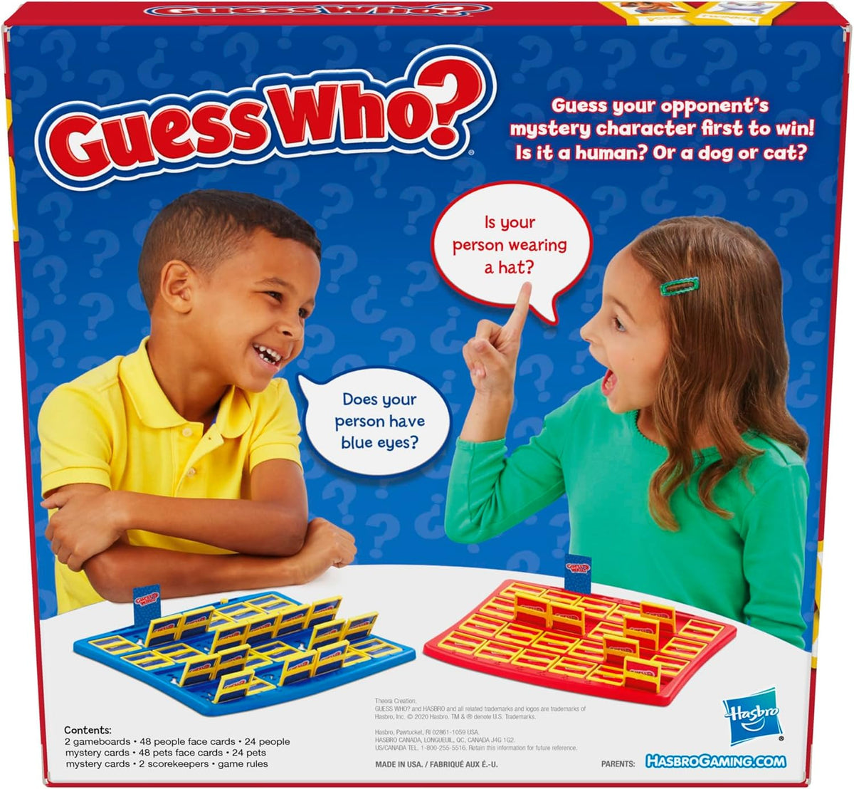 two interlocking gameboards with flip-down character tiles for systematic elimination
