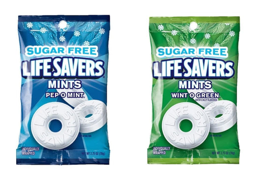 two rolls per pack: one wint o green and one pep o mint flavor