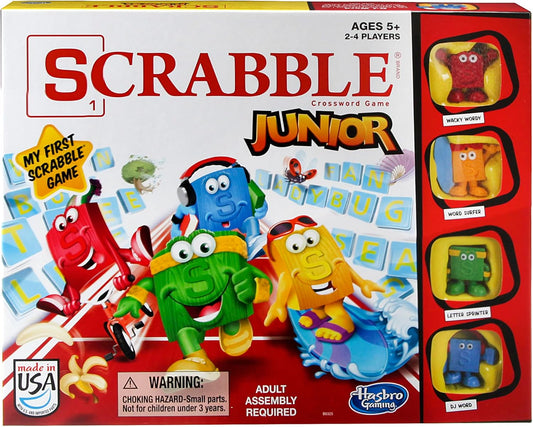 two-sided gameboard with letter-matching beginner level and advanced free-word-building level