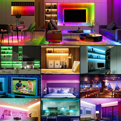 two size variants: 13ft rgb for 32-65in tvs and 32.8ft rgb+ic for extended installations and multi-color chasing effects
