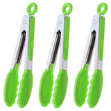 HINMAY Mini Silicone Kitchen Tongs – Valentine's Day Gift for Couples Who Cook Together, Matching Set for Two