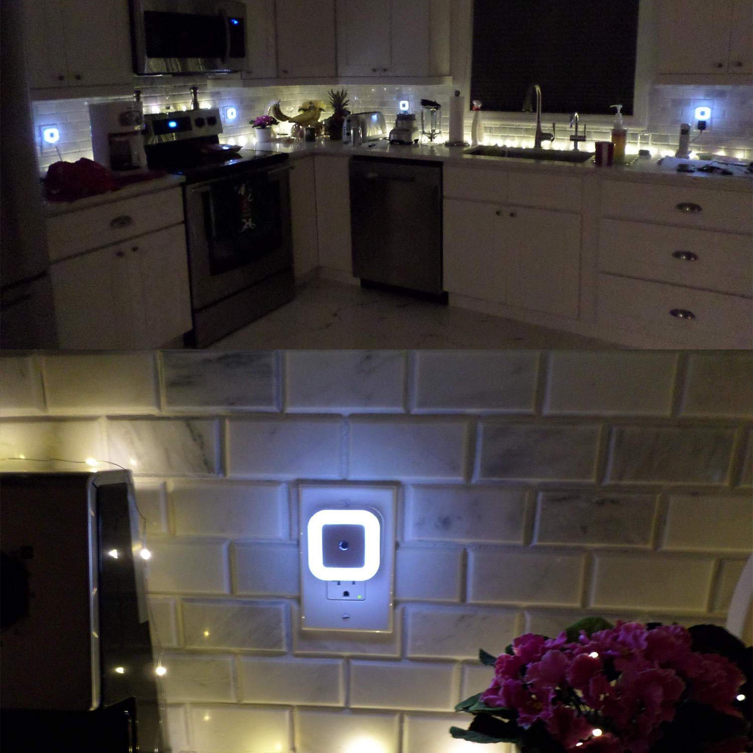 Uigos LED Night Light – Nursery and Kids Room Dusk to Dawn Light, 6-Pack Plug-in for Baby Safe Sleep