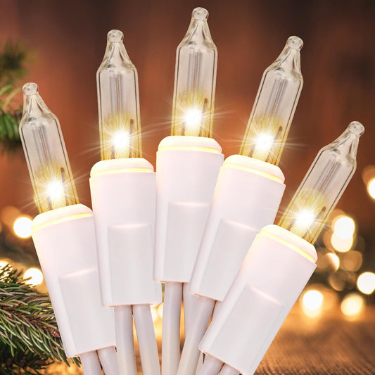 ul listed string wire, incandescent bulbs, and plug for us safety compliance