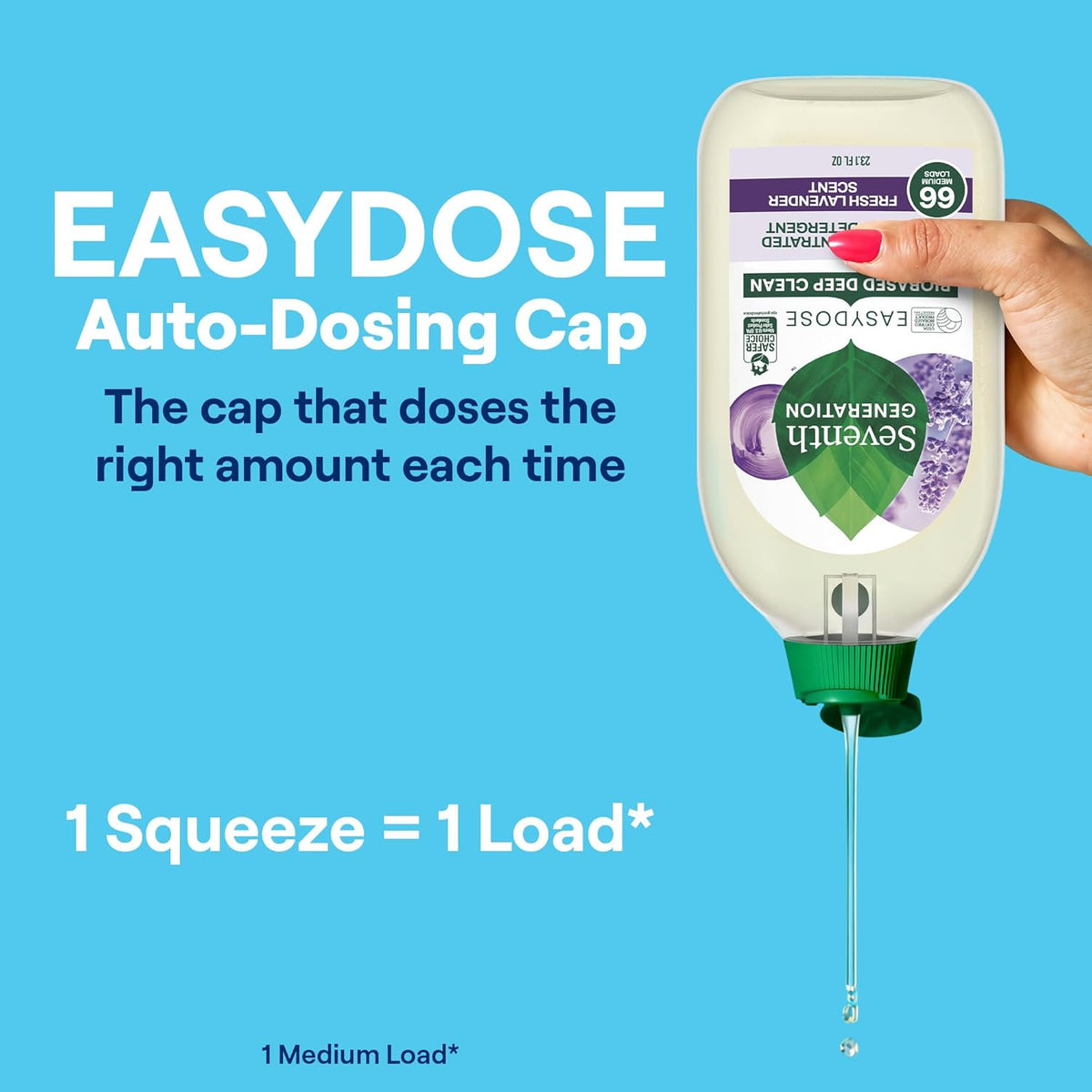 ultra-concentrated liquid formula yielding 66 loads per 23oz bottle