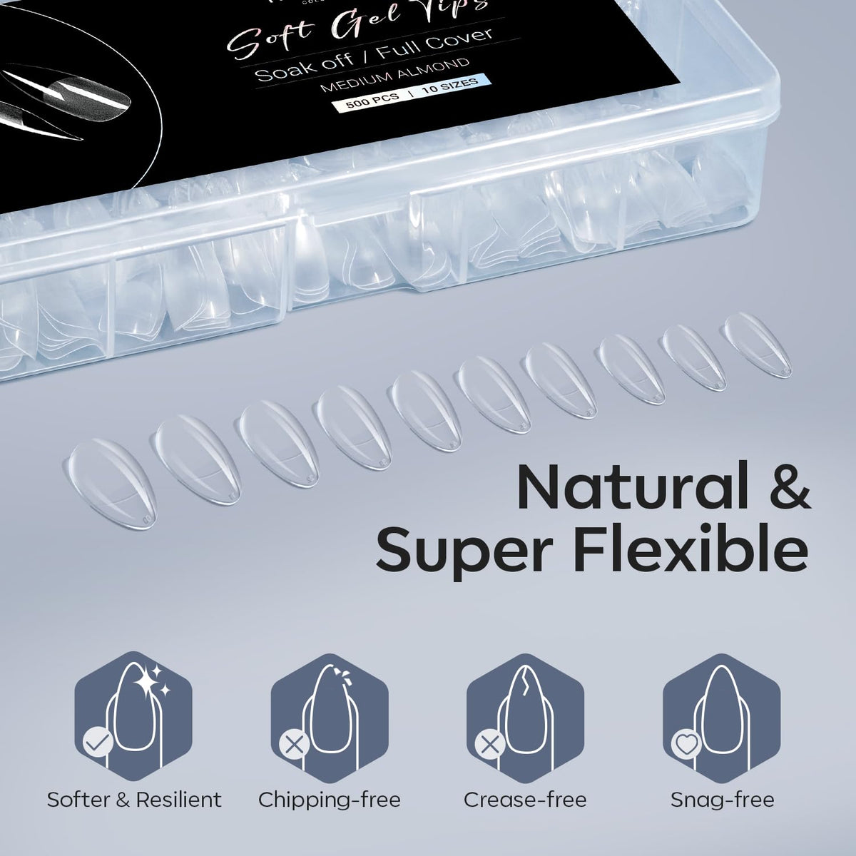 UNA GELLA Solid Gel Nail Glue for Clean-Air Vanity Setups, Low-Smell Tip Adhesive Cured Under UV LED Lamp Without Chemical Burn Risk