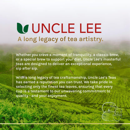 Uncle Lee's Organic Matcha Green Tea Bags – Smooth Focus Drink for Home Office and Remote Workdays