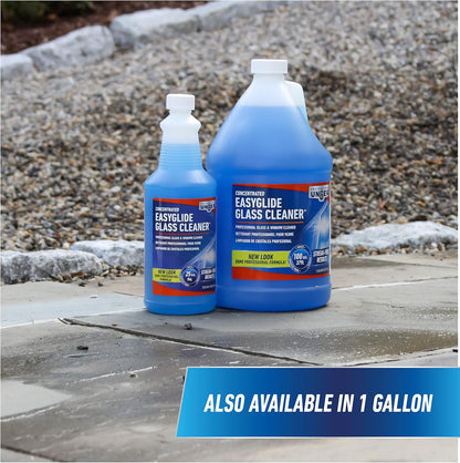 Unger Professional EasyGlide Glass Cleaner Concentrate – Commercial Window Cleaning Supply for High-Volume Contractor Jobs