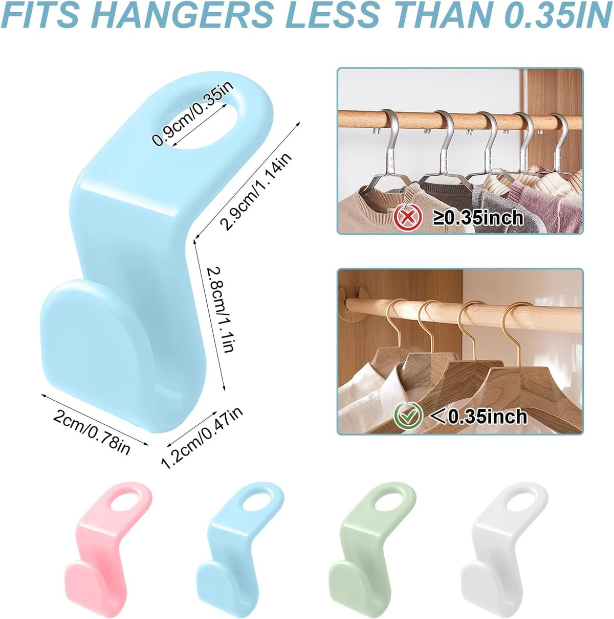 universal compatibility with plastic, wood, velvet, stainless steel, sponge, and kids' hangers