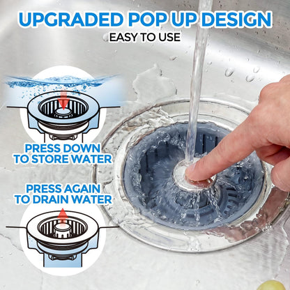 universal fit for 3-1/2 inch (3"-3.38" groove) us standard sink drains