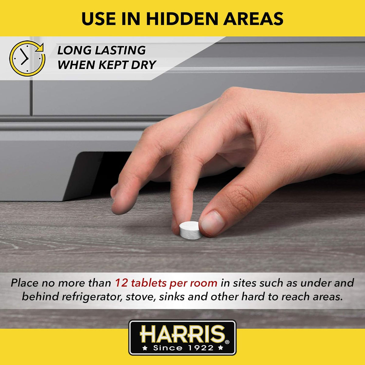 unlimited shelf life with no expiration when kept dry; long-lasting residual activity once placed