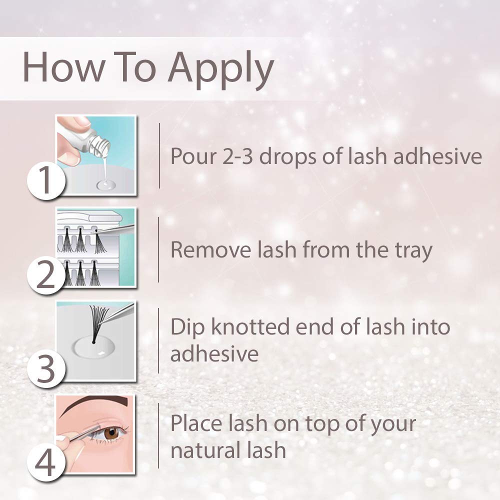 up to 2-week wear time for individual lashes