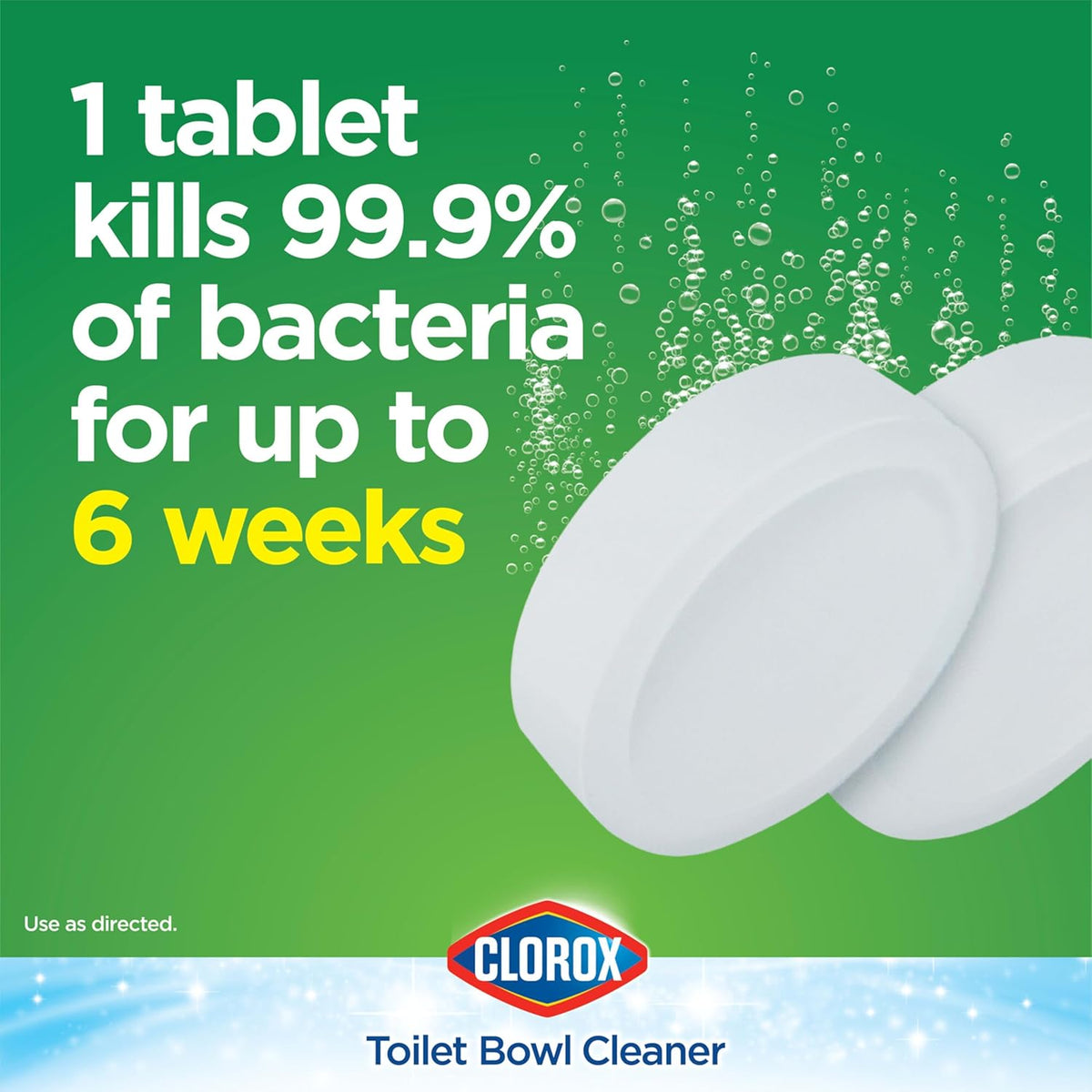 up to 3 months of continuous cleaning and deodorizing per tablet