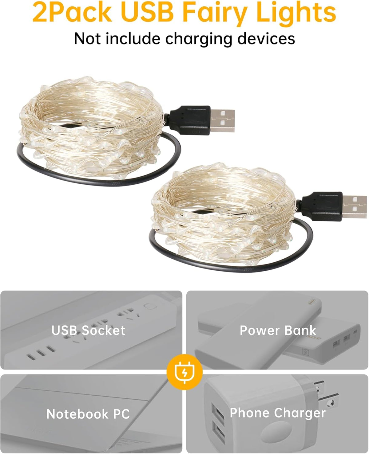 usb-powered 5v input with 11.8-inch lead cord, no batteries required