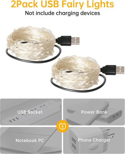 usb-powered 5v input with 11.8-inch lead cord, no batteries required