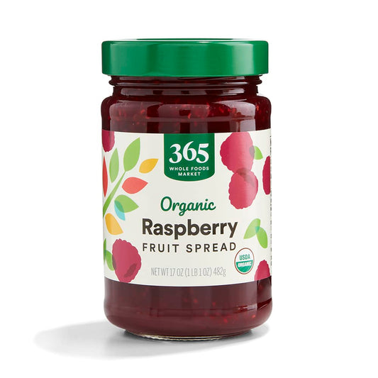 usda-style organic raspberries and organic cane sugar
