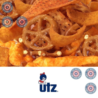 Utz Party Mix 26 oz Barrel - Crowd-Pleasing Hostess Gift for Housewarming and Holiday Hosting