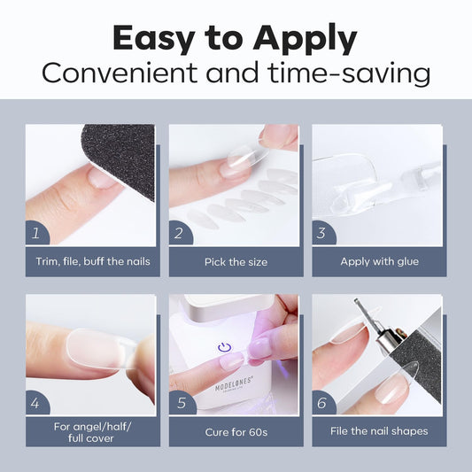 uv/led lamp curing in 40–60 seconds with no clamping or holding required